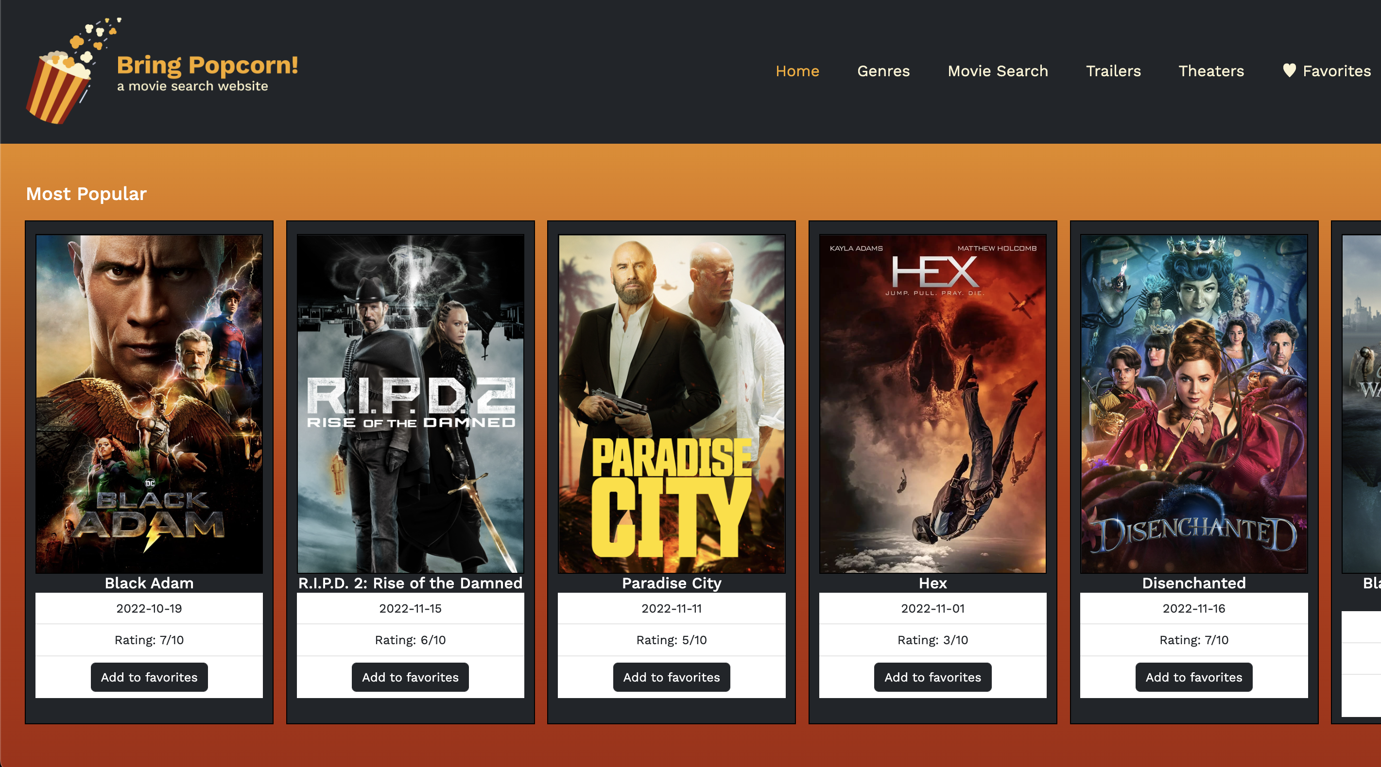 Project 1: Bring Popcorn